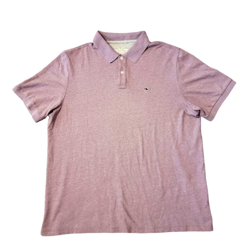 Men’s Vineyard Vines Edgartown Polo Shirt Purple Size Large